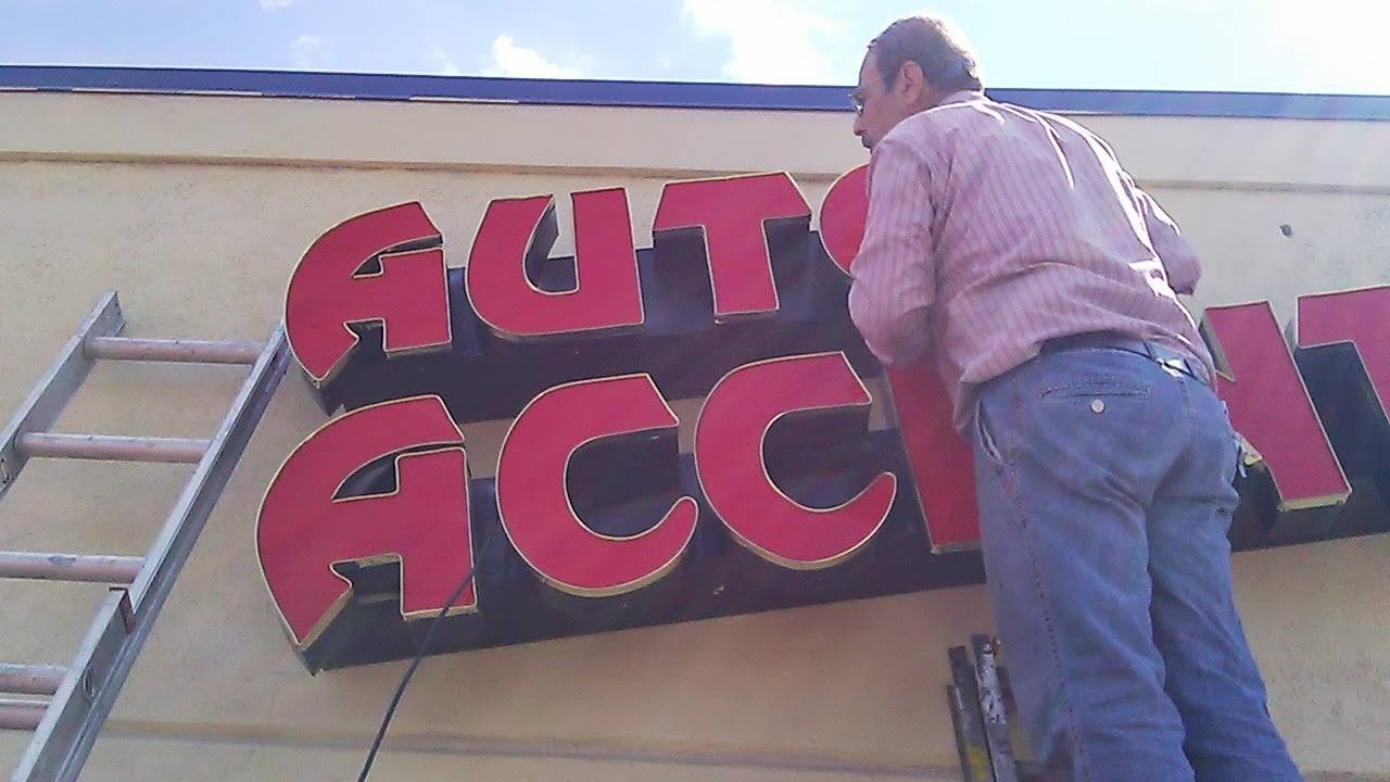 Edmund Saade installing the sign to surprise me with it finished. THANK YOU EDMUND